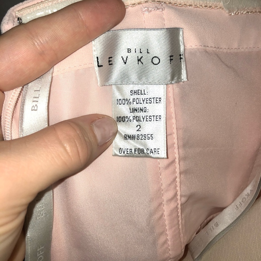 Bill Levkoff Petal Pink Strapless Chiffon Dress - Picture 4 of 8